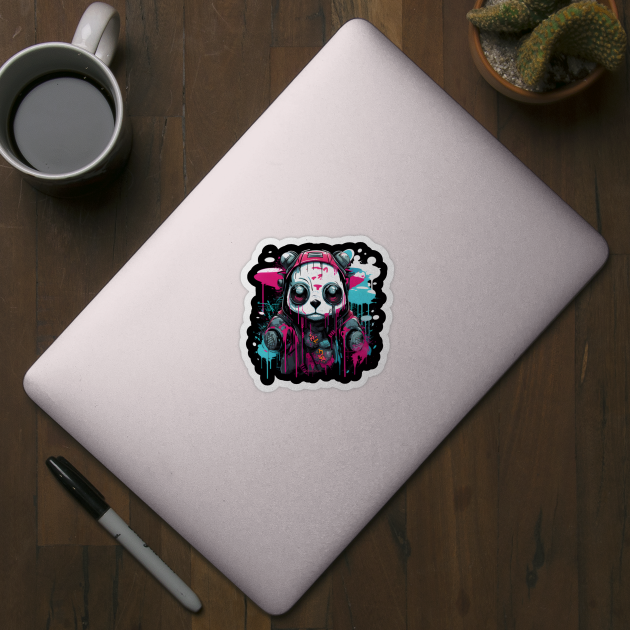 Cyberpunk Panda by ArtWearSplash